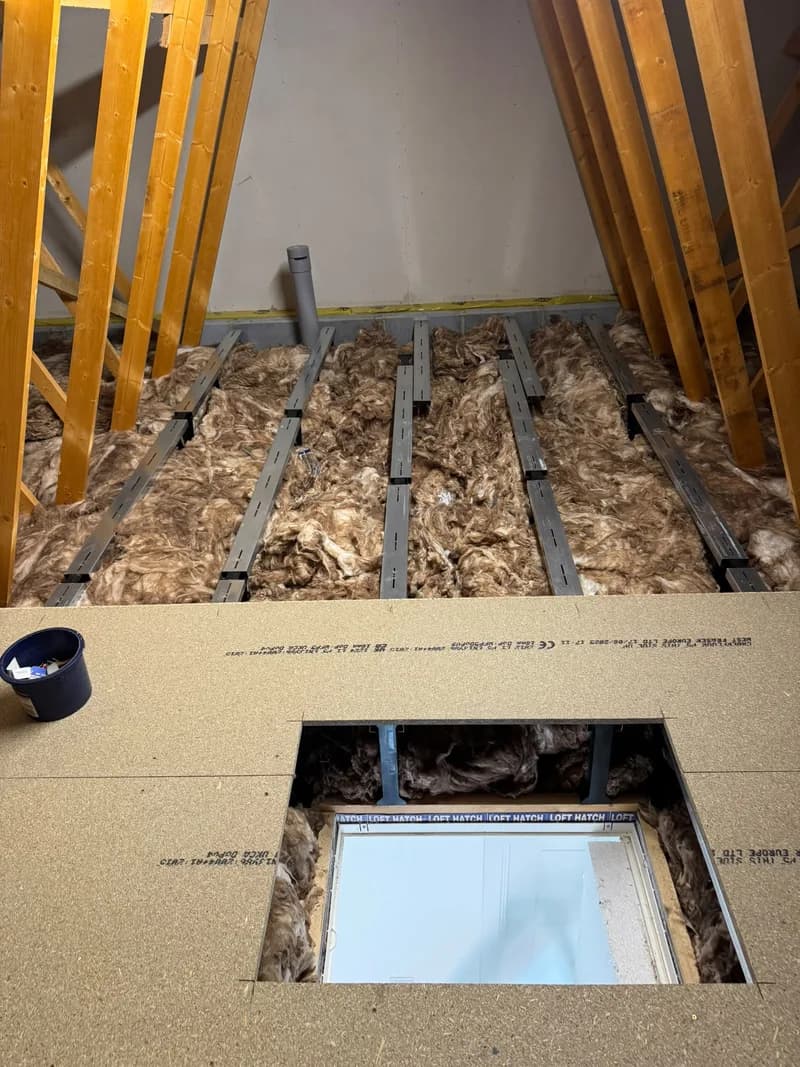 LoftZone supports holding boarding above loft insulation