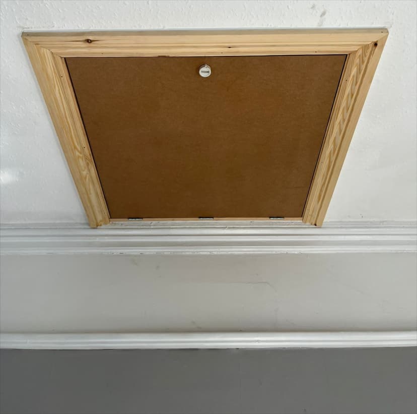 Custom MDF Hatch installed by KMW Loft Ladders