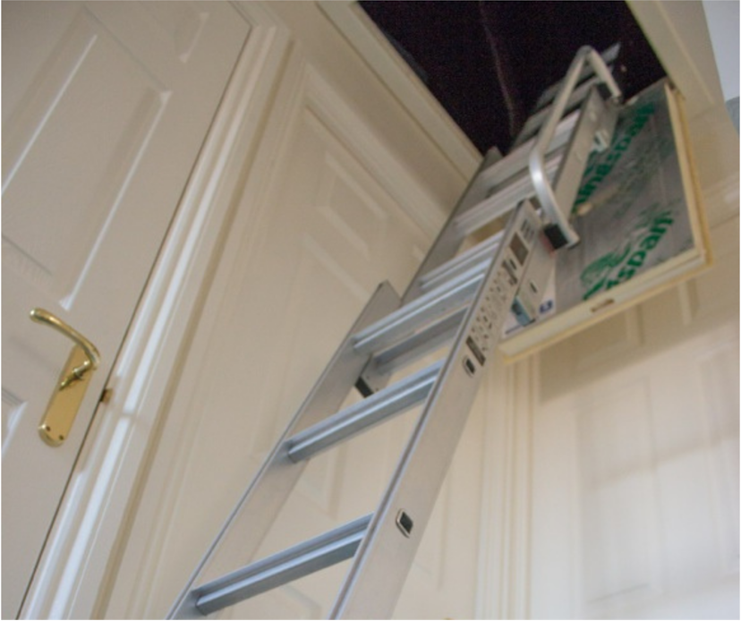 Aluminium loft ladder installed by KMW Loft Ladders